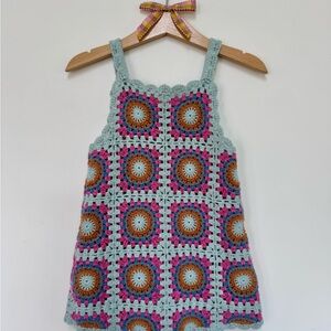 Zara Multicolor Crochet Dress